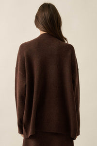 Soft Power Solid Knit One-Button Oversize Cardigan - ShopPromesa