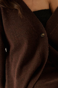 Soft Power Solid Knit One-Button Oversize Cardigan - ShopPromesa