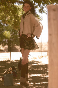 Solid Ground Offset Snap-Front Wrap Sweater Jacket - ShopPromesa