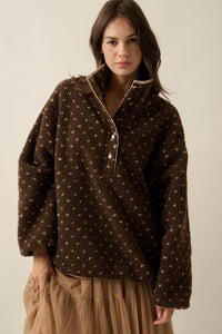 Easy to Love Heart-Print Fleece Pullover Jacket - ShopPromesa