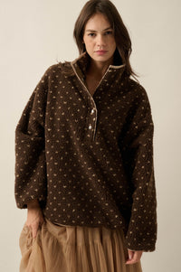 Easy to Love Heart-Print Fleece Pullover Jacket - ShopPromesa