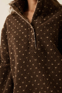Easy to Love Heart-Print Fleece Pullover Jacket - ShopPromesa