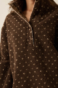 Easy to Love Heart-Print Fleece Pullover Jacket - ShopPromesa
