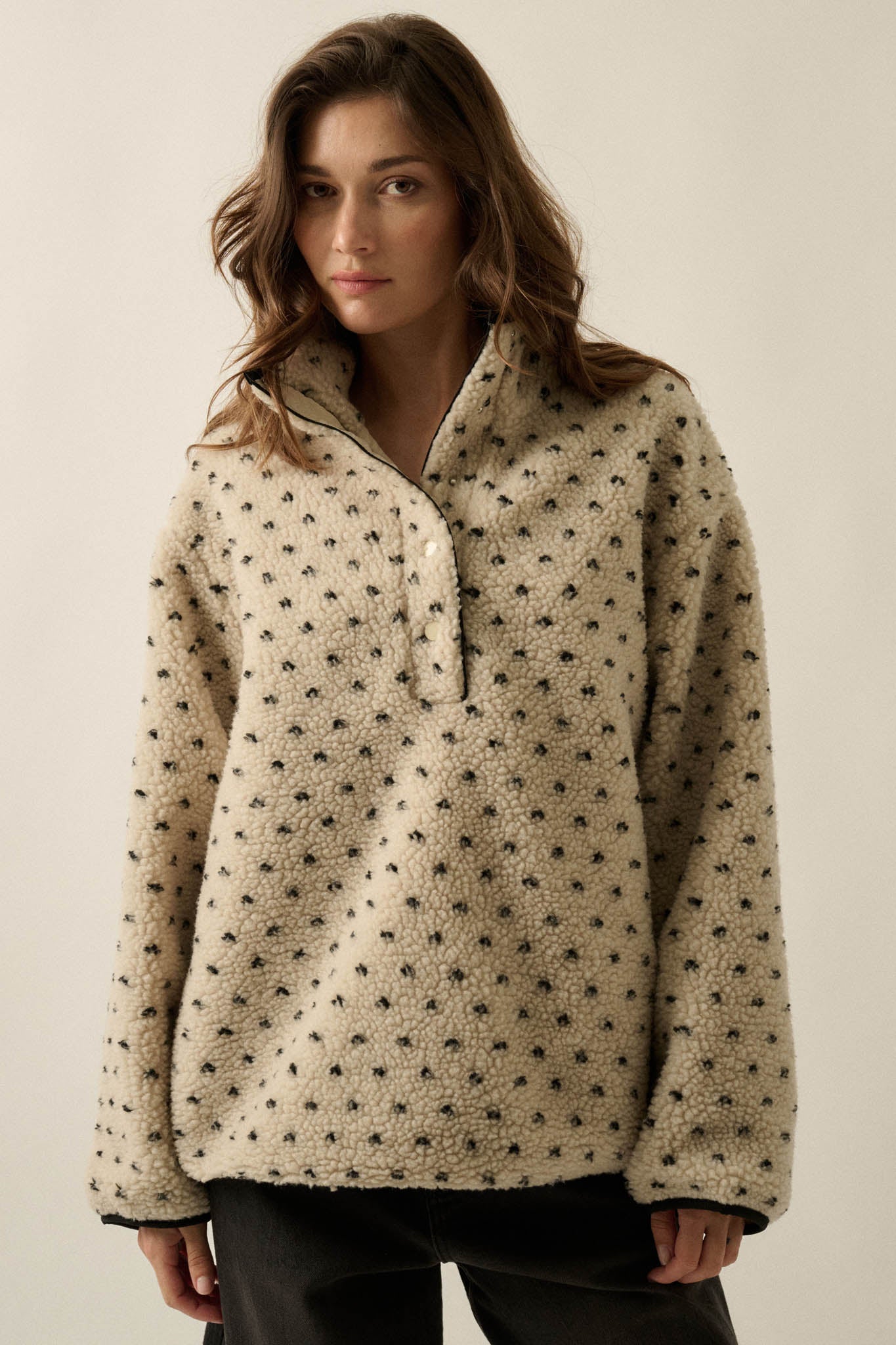 Easy to Love Heart-Print Fleece Pullover Jacket - ShopPromesa