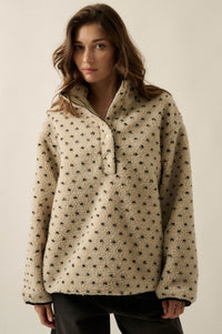 Easy to Love Heart-Print Fleece Pullover Jacket - ShopPromesa