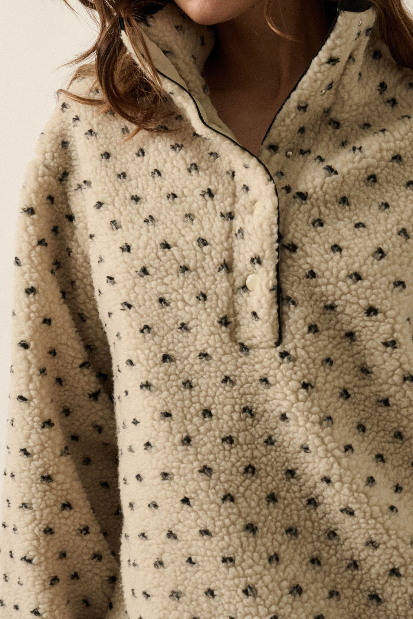 Easy to Love Heart-Print Fleece Pullover Jacket - ShopPromesa