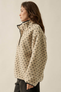 Easy to Love Heart-Print Fleece Pullover Jacket - ShopPromesa