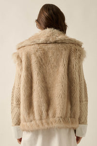 Call of the Wild Faux Fur Collared Pocket Vest - ShopPromesa