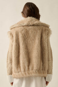 Call of the Wild Faux Fur Collared Pocket Vest - ShopPromesa
