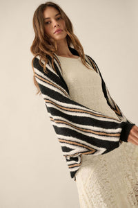 Hold the Line Striped Dolman Shrug Cardigan - ShopPromesa