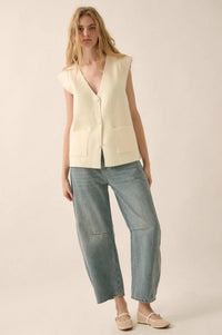 Real Talk Cap-Sleeve Pocket Cardigan - ShopPromesa