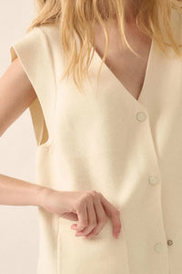 Real Talk Cap-Sleeve Pocket Cardigan - ShopPromesa