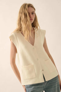 Real Talk Cap-Sleeve Pocket Cardigan - ShopPromesa