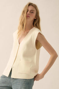 Real Talk Cap-Sleeve Pocket Cardigan - ShopPromesa