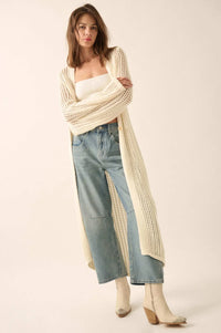 Beautiful Truth Crochet Knit Duster Cardigan - ShopPromesa