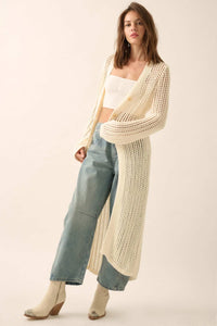 Beautiful Truth Crochet Knit Duster Cardigan - ShopPromesa