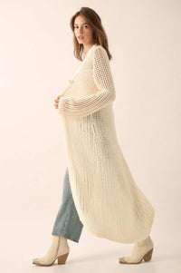 Beautiful Truth Crochet Knit Duster Cardigan - ShopPromesa