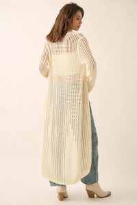 Beautiful Truth Crochet Knit Duster Cardigan - ShopPromesa