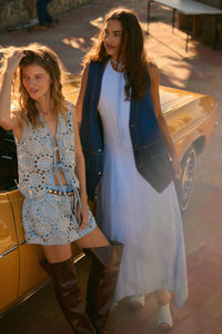 Days Go By Denim Snap-Front Vest - ShopPromesa