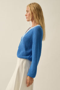 Meant to Be Contrast Knit Cropped Cardigan - ShopPromesa