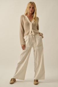 Meant to Be Contrast Knit Cropped Cardigan - ShopPromesa
