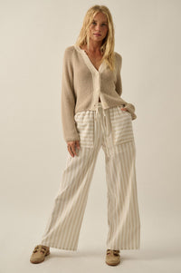 Meant to Be Contrast Knit Cropped Cardigan - ShopPromesa