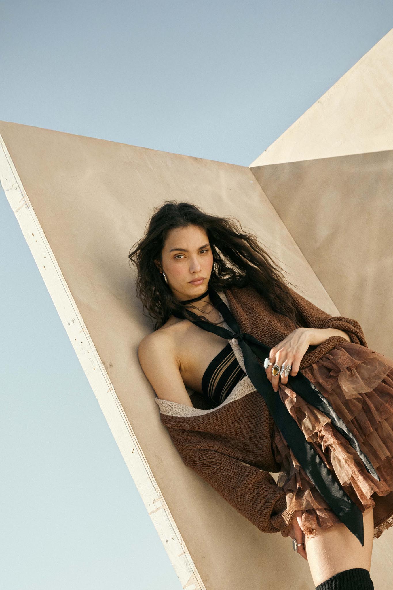 Meant to Be Contrast Knit Cropped Cardigan