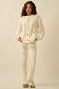 Promise the Label Textured Knit Buttoned Cardigan - ShopPromesa