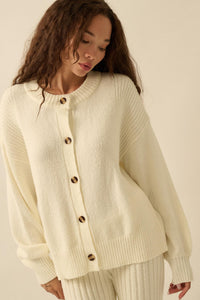 Promise the Label Textured Knit Buttoned Cardigan - ShopPromesa