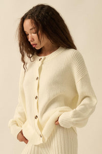 Promise the Label Textured Knit Buttoned Cardigan - ShopPromesa