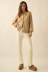 Promise the Label Textured Knit Buttoned Cardigan - ShopPromesa