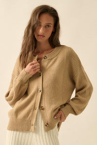 Promise the Label Textured Knit Buttoned Cardigan - ShopPromesa