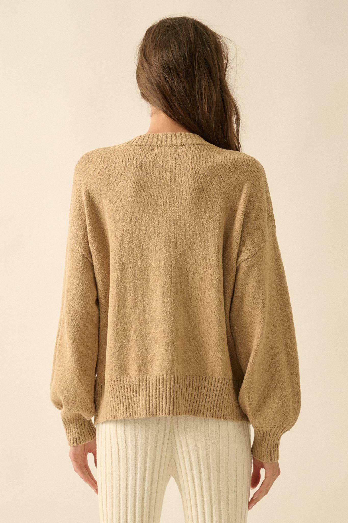 Promise the Label Textured Knit Buttoned Cardigan - ShopPromesa