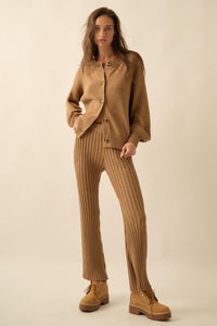 Promise the Label Textured Knit Buttoned Cardigan - ShopPromesa