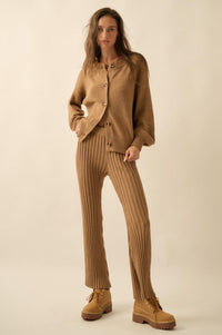 Promise the Label Textured Knit Buttoned Cardigan - ShopPromesa