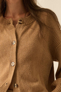 Promise the Label Textured Knit Buttoned Cardigan - ShopPromesa