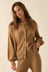 Promise the Label Textured Knit Buttoned Cardigan - ShopPromesa