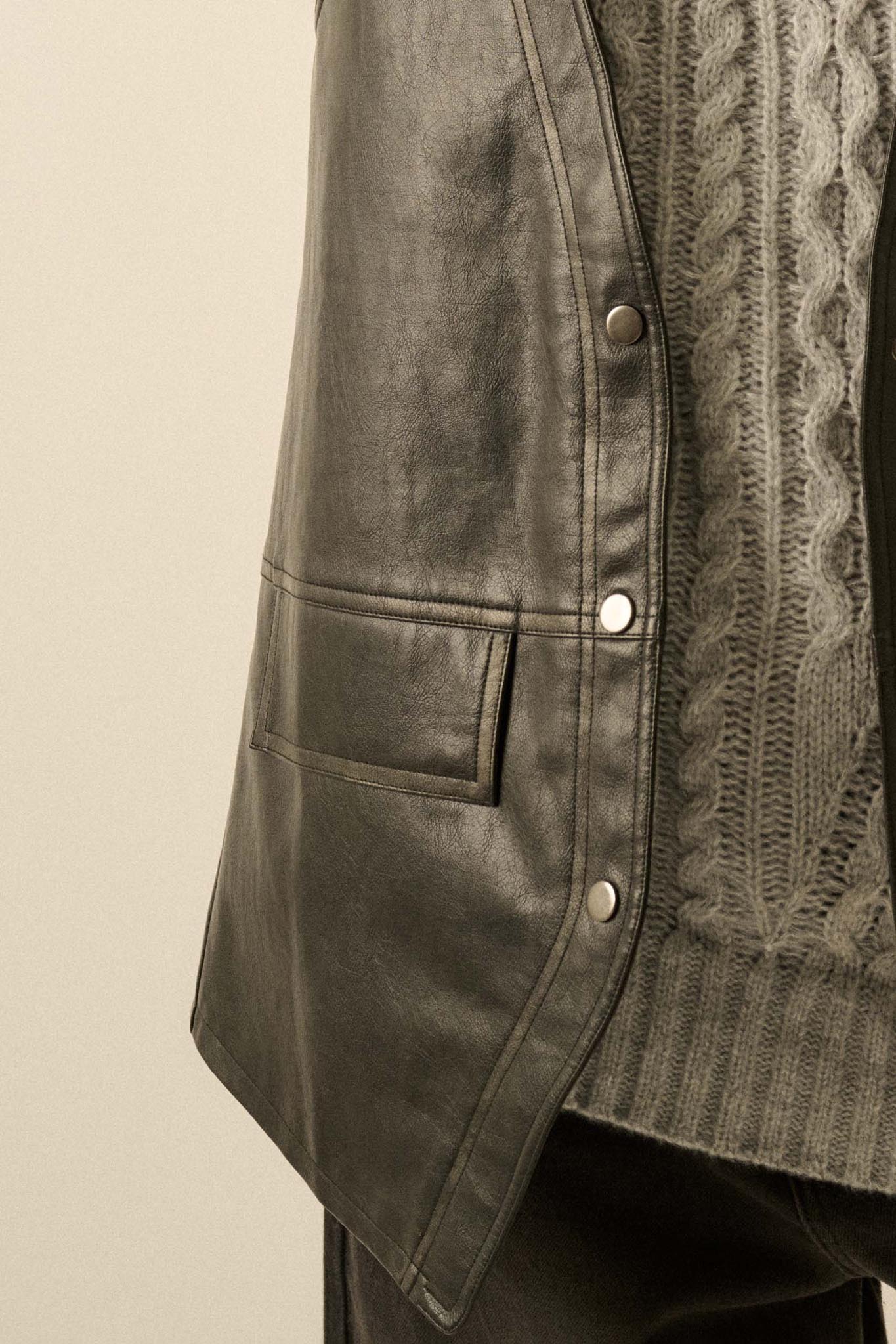 Born to Ride Vegan Leather Snap-Front Vest - ShopPromesa