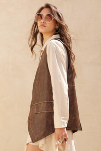 Born to Ride Vegan Leather Snap-Front Vest - ShopPromesa