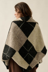 Across the Board Argyle Knit Shrug Cardigan - ShopPromesa