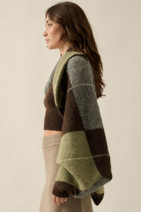 Across the Board Argyle Knit Shrug Cardigan - ShopPromesa