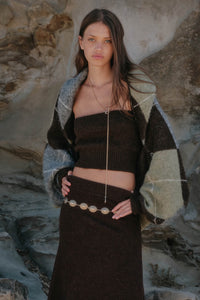Across the Board Argyle Knit Shrug Cardigan - ShopPromesa