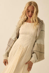 Across the Way Argyle Knit Shrug Cardigan - ShopPromesa