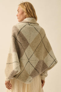Across the Way Argyle Knit Shrug Cardigan - ShopPromesa