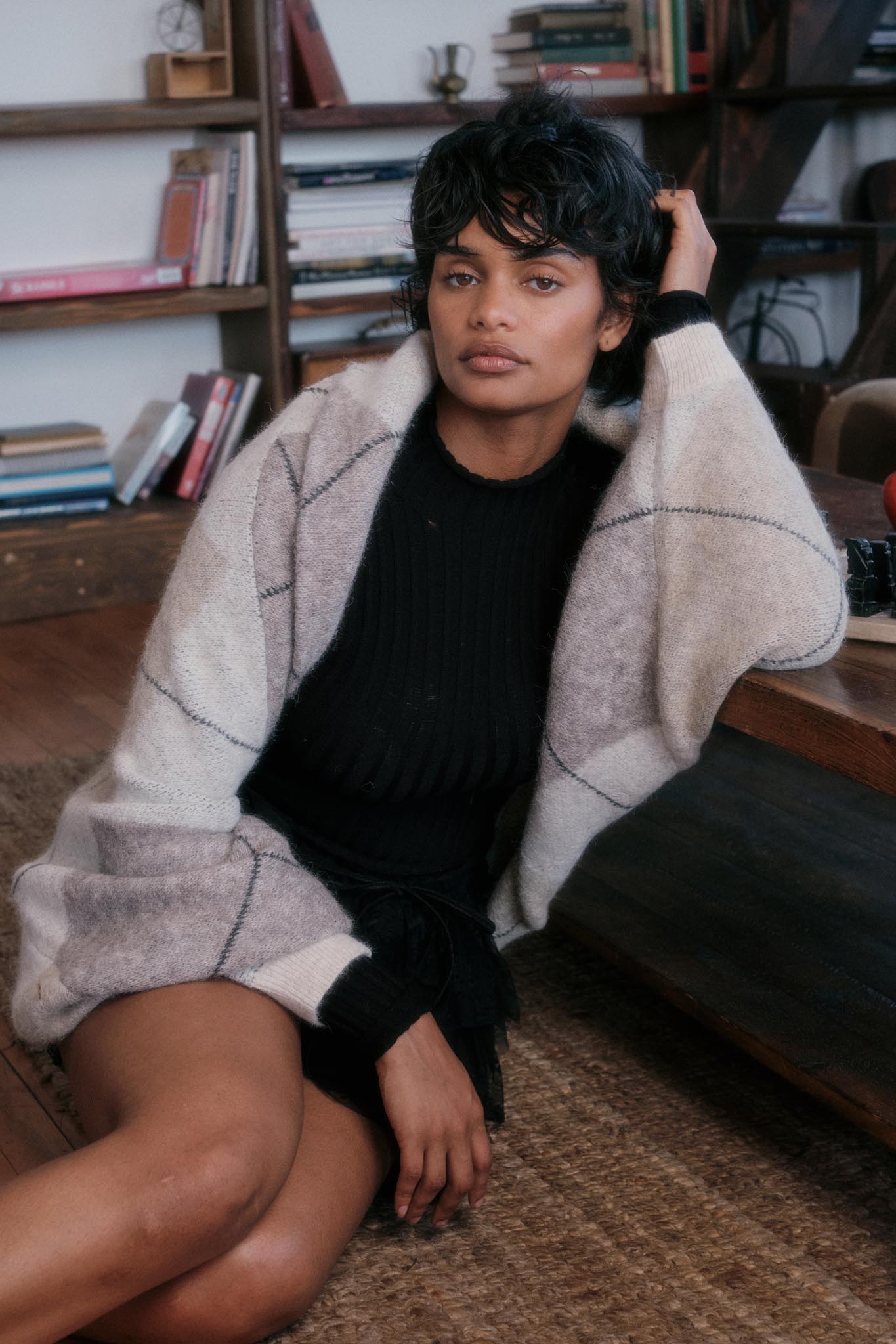 Across the Way Argyle Knit Shrug Cardigan - ShopPromesa