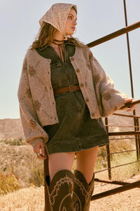 Soft as Snow Button-Front Snowflake Cardigan - ShopPromesa