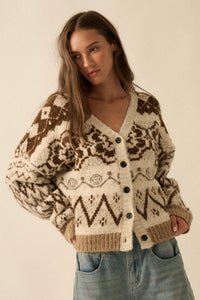 Summit Trail Brushed Alpine-Knit Cardigan - ShopPromesa