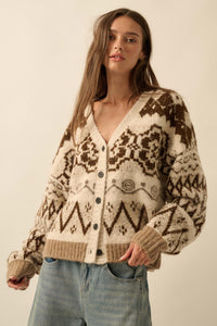 Summit Trail Brushed Alpine-Knit Cardigan - ShopPromesa