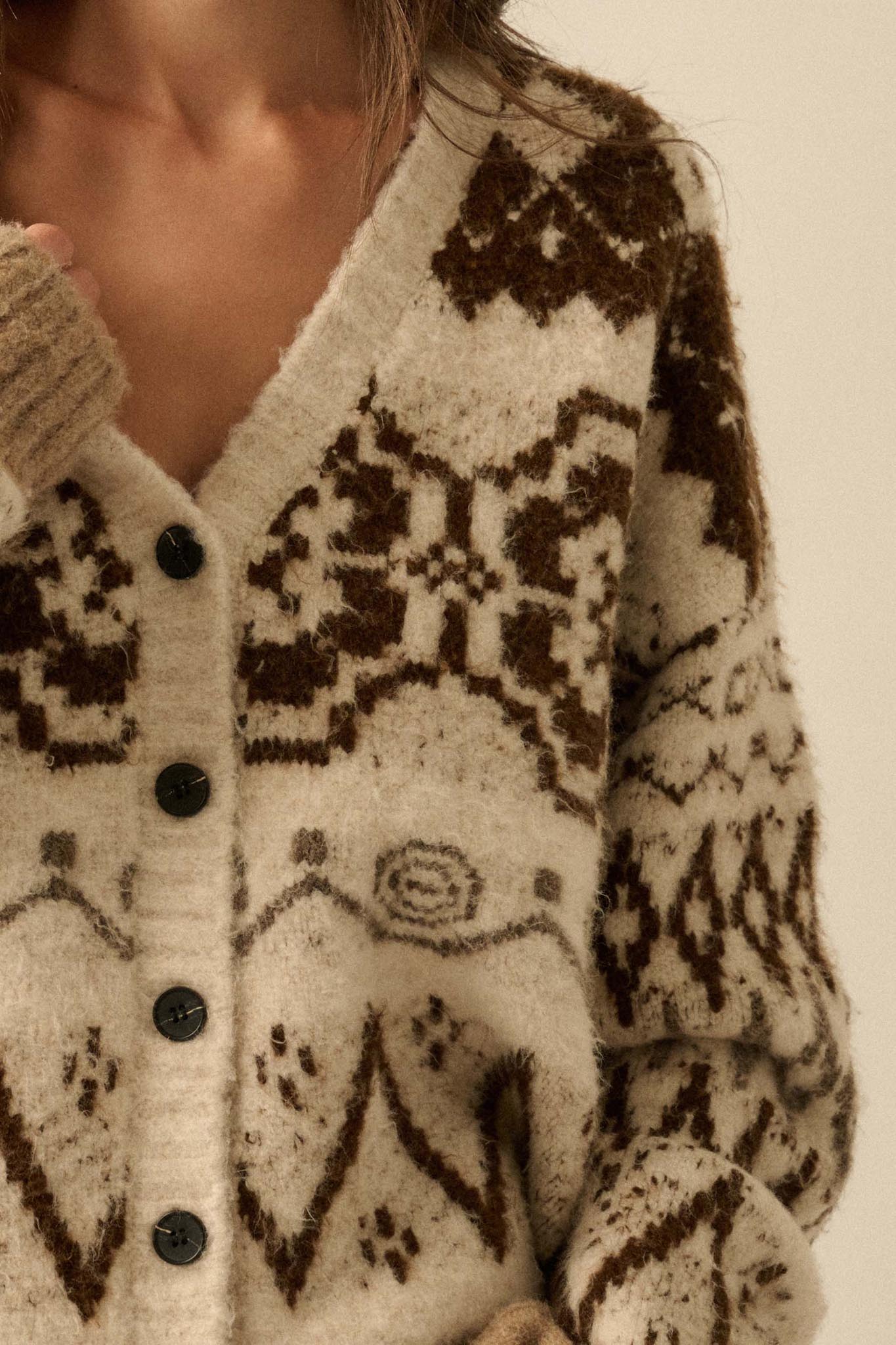 Summit Trail Brushed Alpine-Knit Cardigan - ShopPromesa