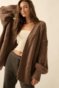 Twist Me Around Cable Knit Oversize Cardigan - ShopPromesa
